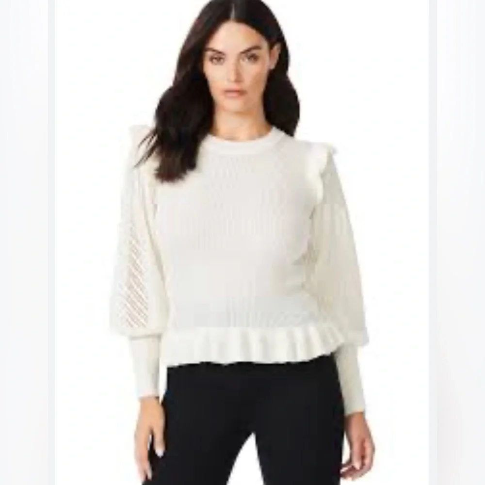 Sofia by Sofia Vergara pointelle sleeve sweater size large NWT
